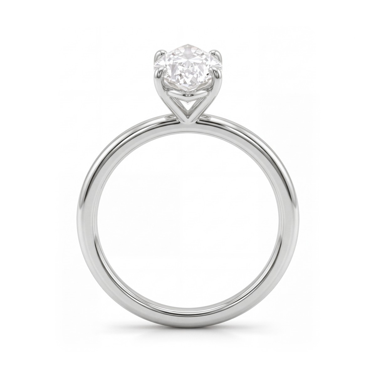 Willow - Anel de noivado solitário com moissanite navette