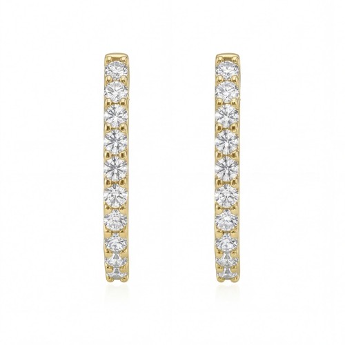 Pristine - Argolas huggie pequenas em moissanite