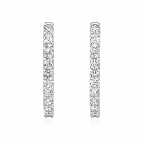 Pristine - Argolas huggie pequenas em moissanite