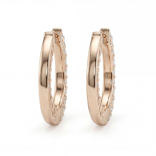 Pristine - Argolas huggie pequenas em moissanite