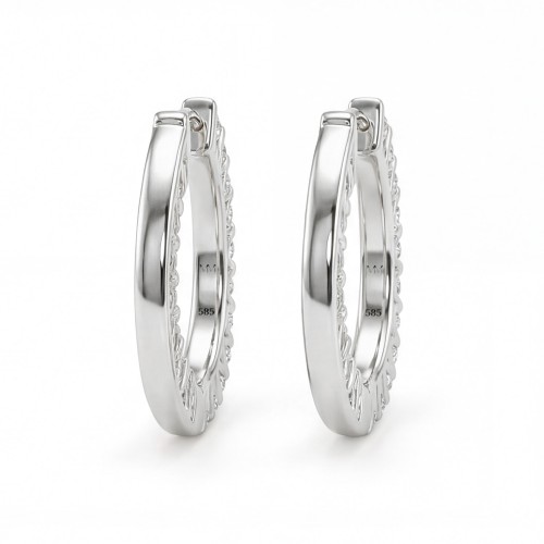 Pristine - Argolas huggie pequenas em moissanite