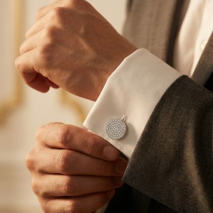 Botões de punho com moissanite