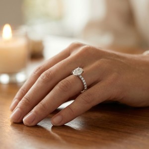 Anéis de noivado com moissanite