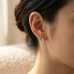 Argolas com moissanite