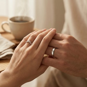 Alianças de casamento em prata