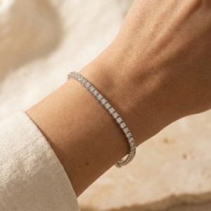 Pulseiras tennis com moissanite