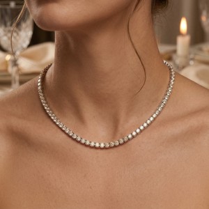 Correntes tennis com moissanite