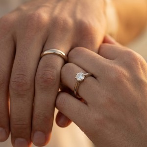 Alianças de casamento com moissanite