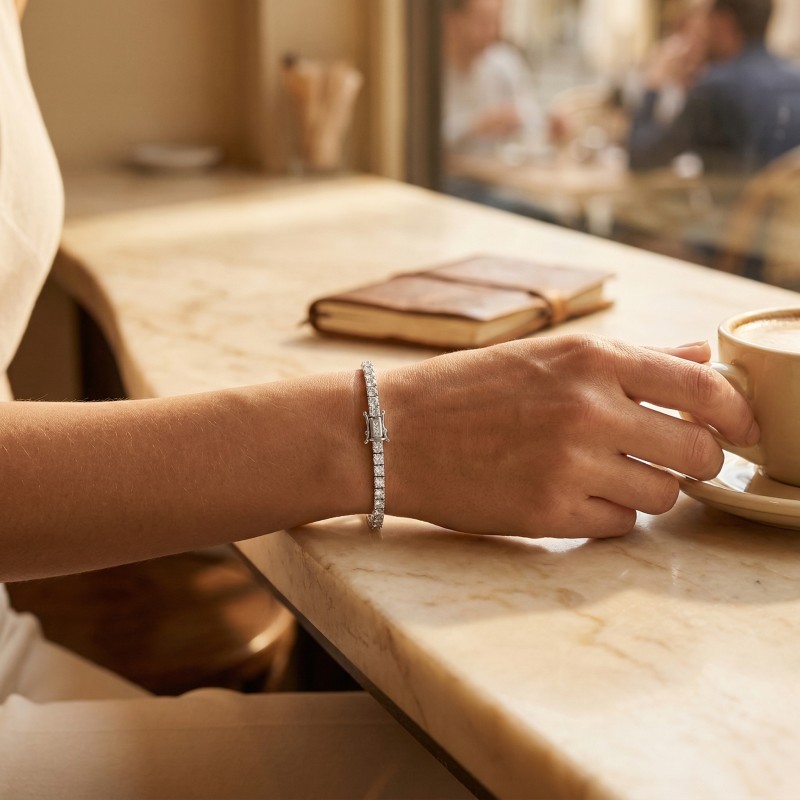 Pulseiras de moissanite