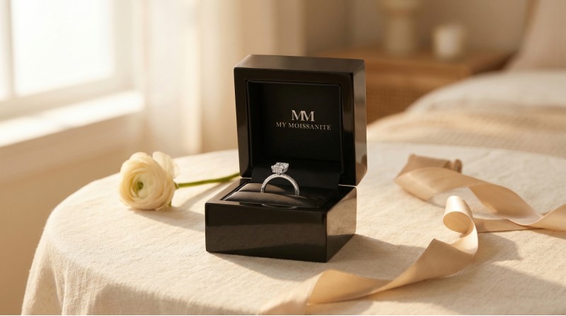 Anéis de noivado com moissanite