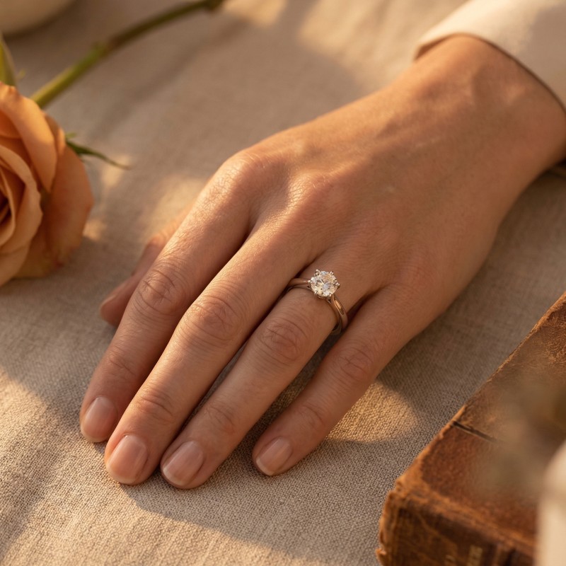 Anéis com moissanite