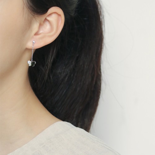 Butterfly Drops - Brincos pendentes com moissanite