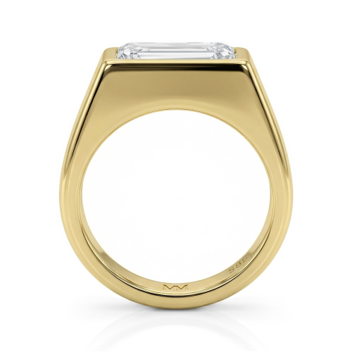 Maxton - Anel para homem com moissanite retangular