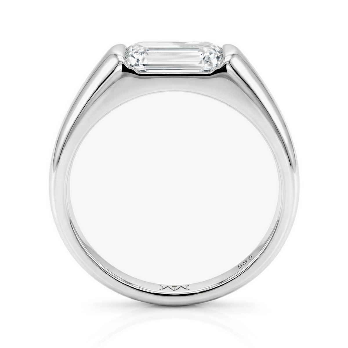 Portraitix - Anel para homem com moissanite em talhe portrait