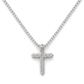 Divinity - Pendente em cruz com moissanite