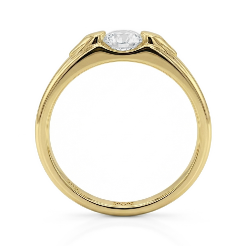 Onyx - Anel para homem em moissanite com pedras laterais de realce