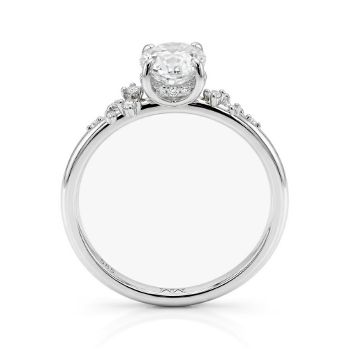 Ethereal Elegance Set - Conjunto nupcial Ovaline & Serenella em moissanite com pedras secundárias de talhe navette