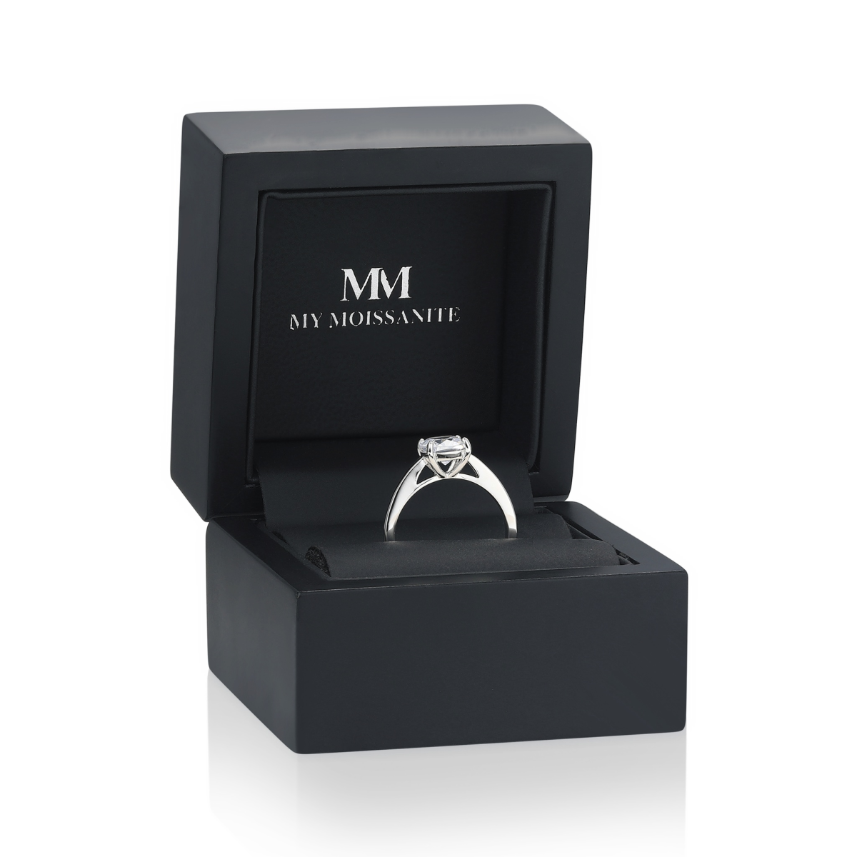 Elara - Anel solitário de moissanite de talhe almofada | My Moissanite