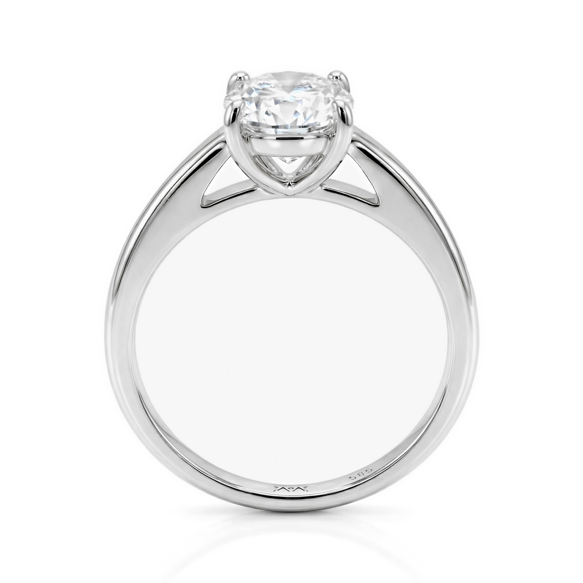 Elara - Anel solitário de moissanite de talhe almofada | My Moissanite