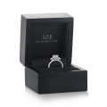 Vivienne - Anel de noivado trilogia com moissanite oval