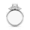 Vivienne - Anel de noivado trilogia com moissanite oval