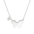 Papillia - Colar com charm de borboleta e apontamentos em moissanite