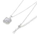 Radiance - Pendente em moissanite com talhe princesa e halo