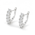 Cascade - Argolas lineares com moissanite