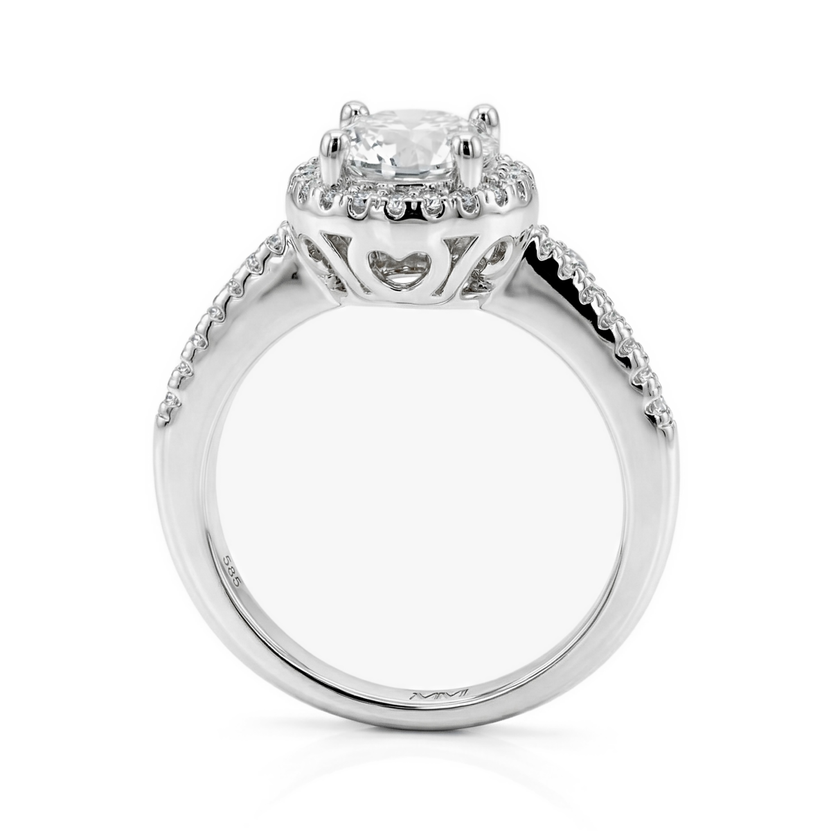 Seraphina - Anel de noivado em moissanite com halo | My Moissanite