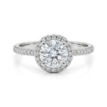 Seraphina - Anel de noivado em moissanite com halo | My Moissanite