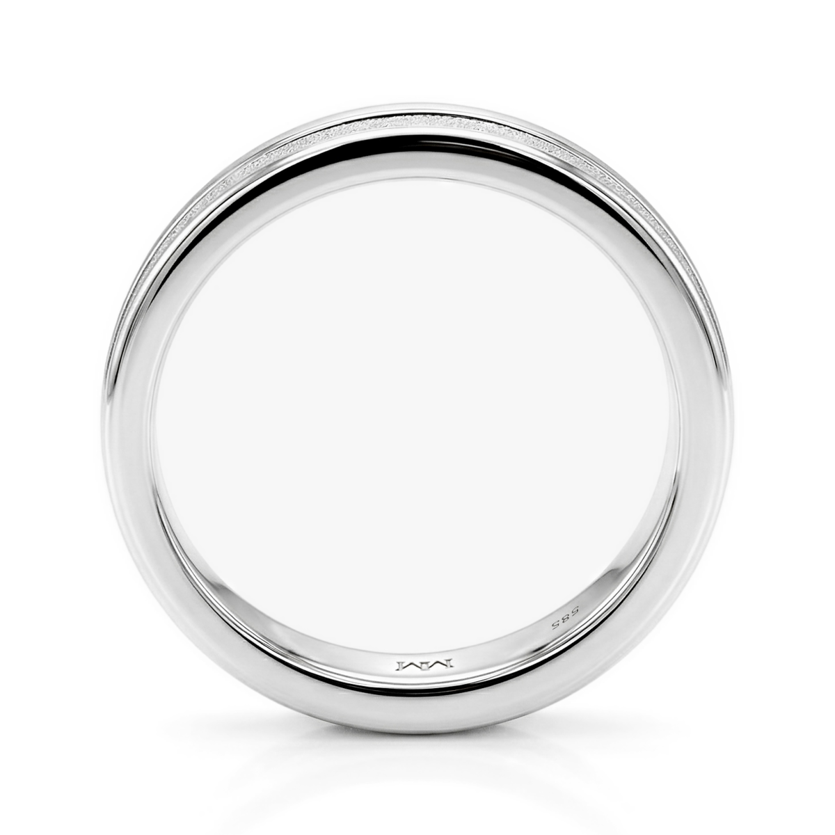 Fortis - Anel elegante escovado e polido para homem