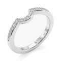 Vespera - Conjunto nupcial em moissanite com pormenores em pavé e aro bifurcado