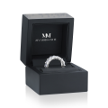 Eterna - Anel de eternidade em moissanite com talhe esmeralda