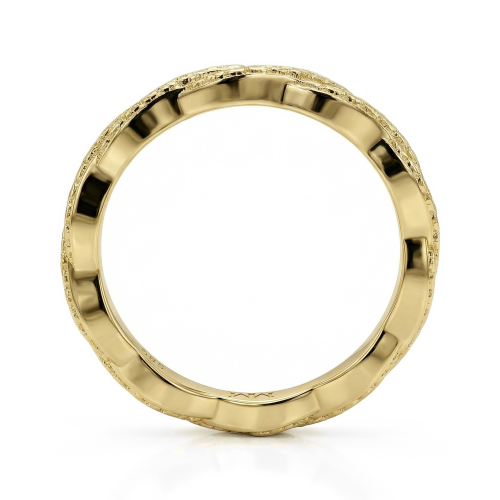 Seraph - Anel de eternidade em moissanite com design entrelaçado em pavé