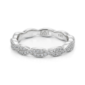 Seraph - Anel de eternidade em moissanite com design pavé entrelaçado