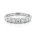Quintella - Anel de aniversário em moissanite com 5 pedras