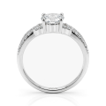 Verity - Anel de noivado de moissanite com aro entrelaçado