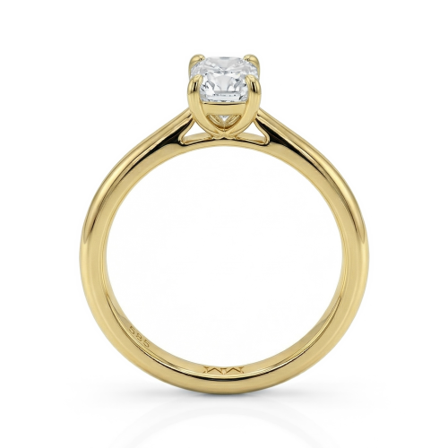 Lustra – Anel solitário de moissanite em talhe radiante