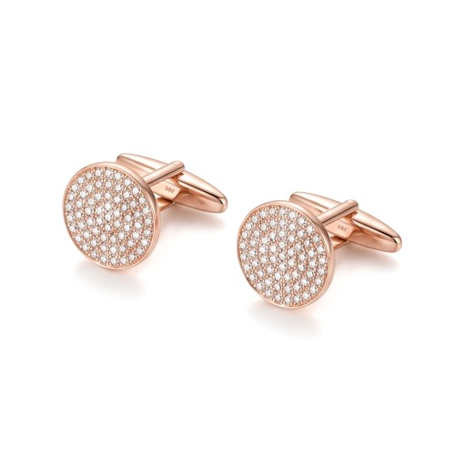 Luxon - Botões de punho em moissanite com cravação em pavé