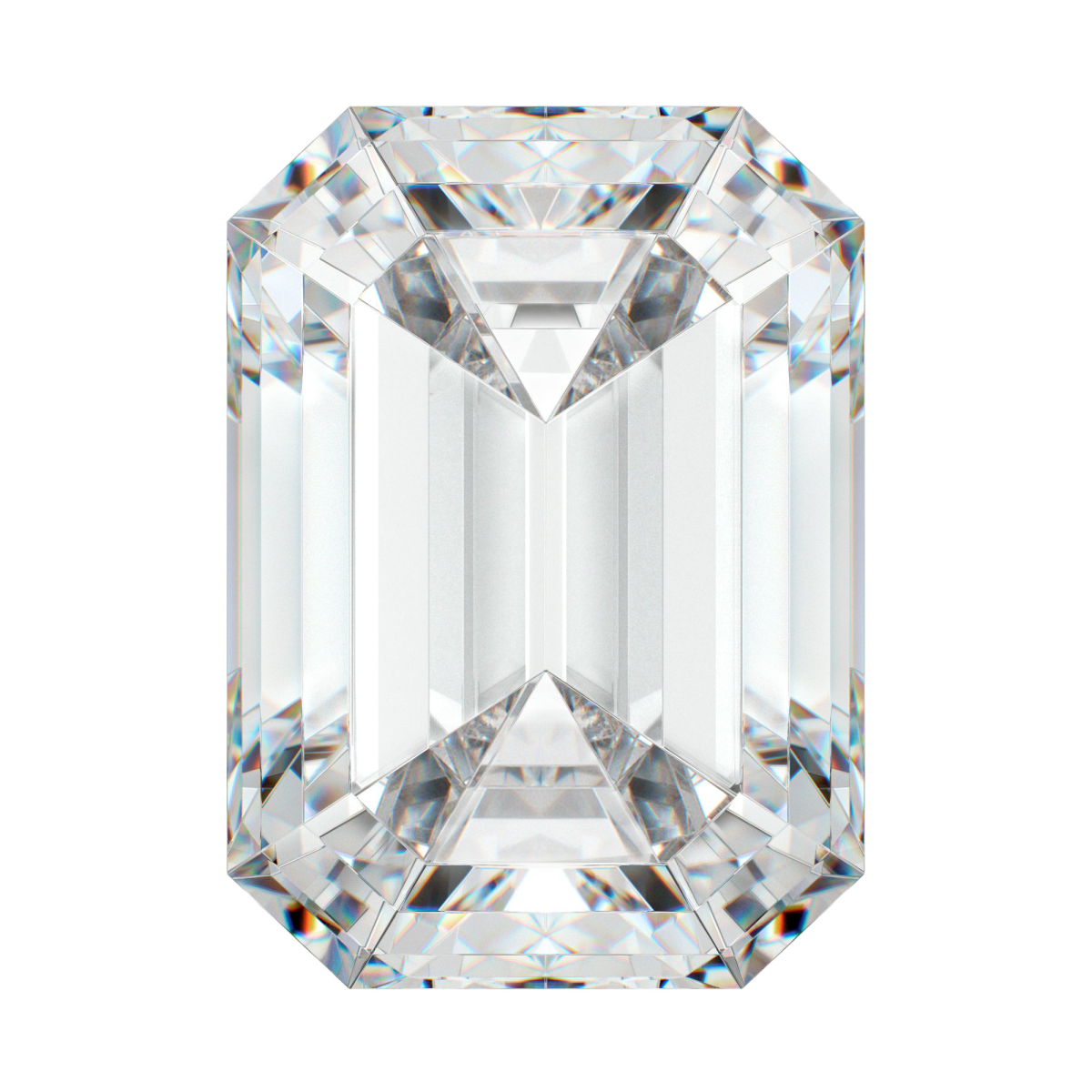 Pedras de moissanite soltas - talhe esmeralda