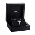 Divinity - Pendente em cruz com moissanite