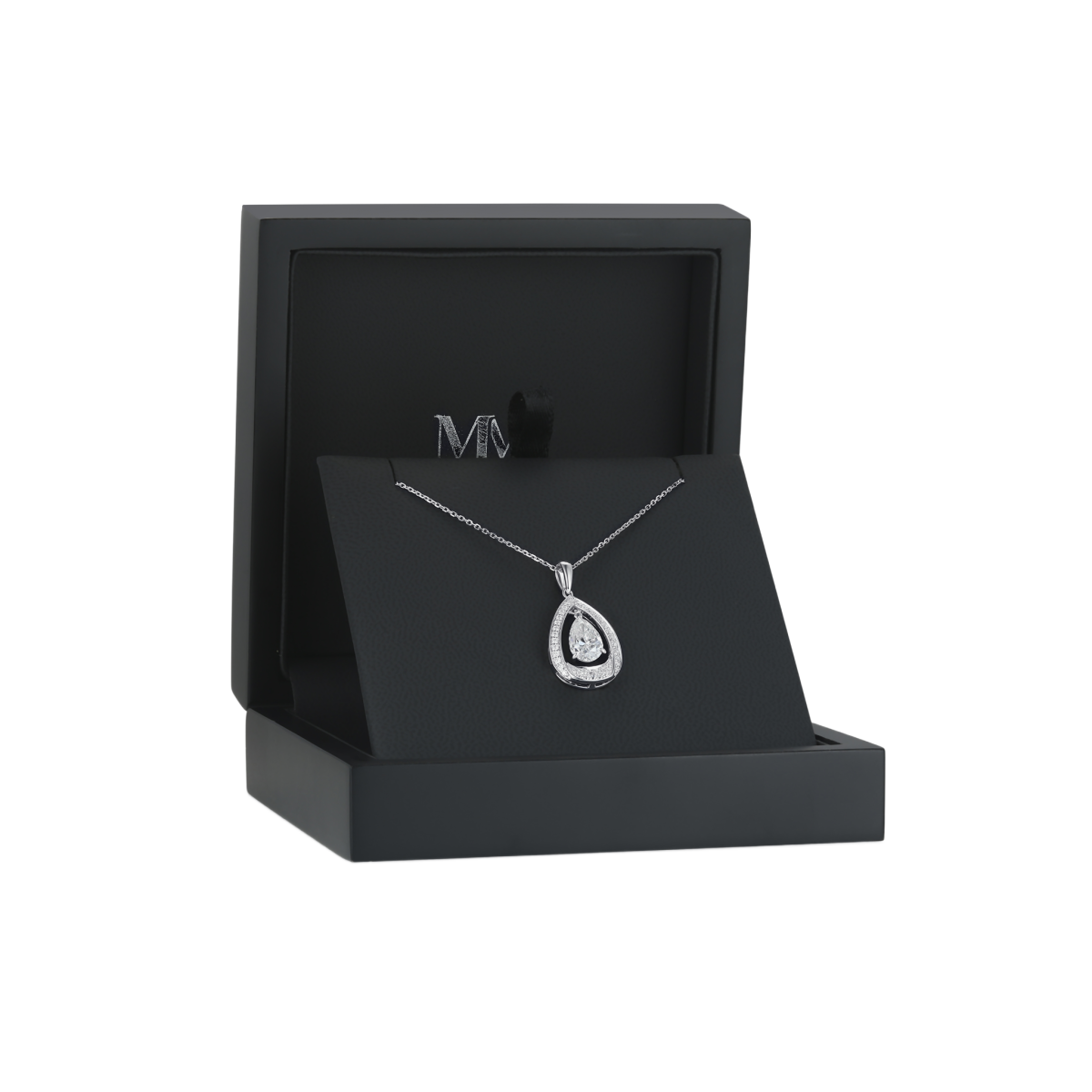 Pendula – Pendente com moissanite em gota e a elegância do halo duplo
