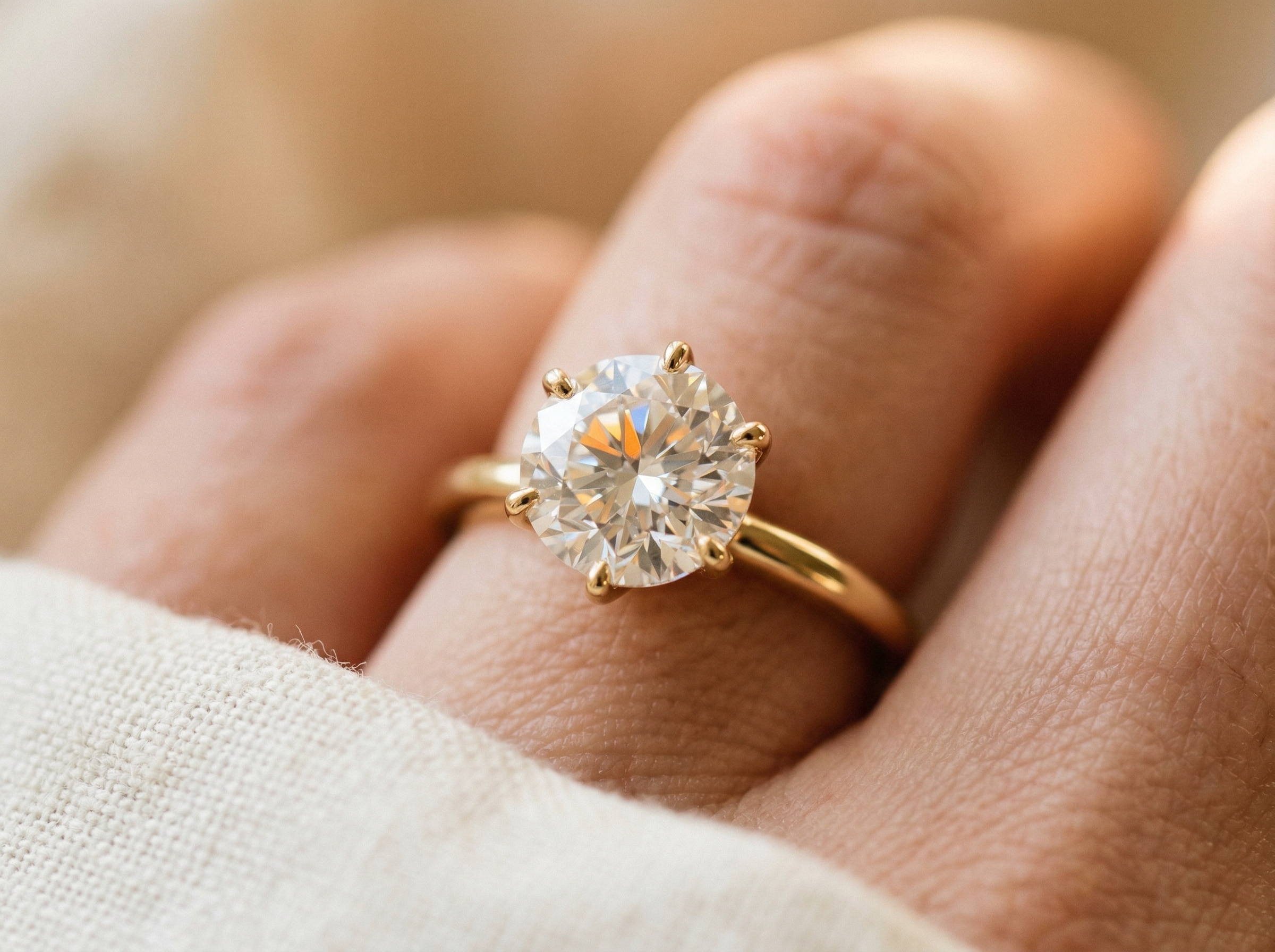 Brilho da moissanite